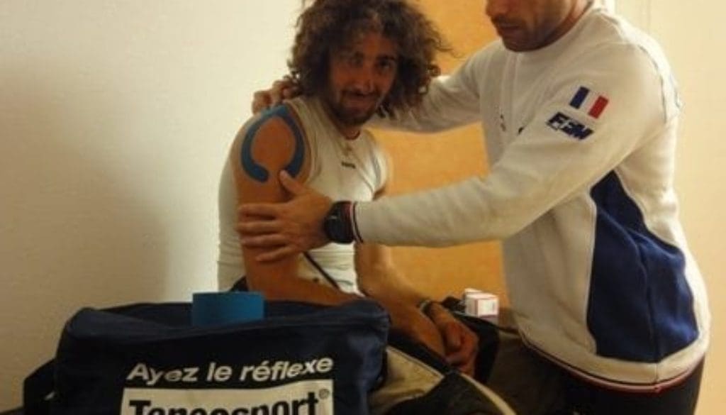 Taping lors des Championnats d'Europe de Riom es Montagnes