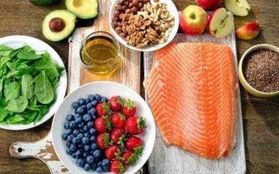 Best Foods for healthy Heart on a wooden background.