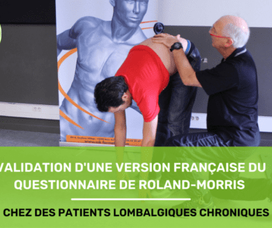 validation version francaise du questionnaire de rolland morris chez des patients lombalgiques chroniques